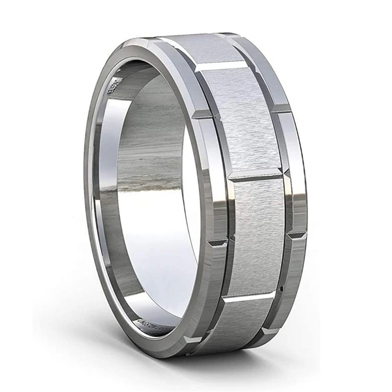 Nuovi arrivi Moda Acciaio inossidabile Semplice Matrimonio Fidanzamento Uomo Anelli Regalo di Natale Accessori_voghion.com