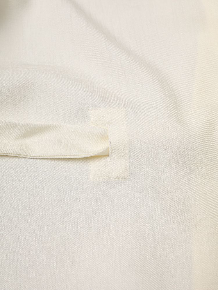 Französisch inspirierte Wickelbluse – Langarmshirt mit V-Ausschnitt und Gürtel (S-L, knitterfreie Poly-Baumwollmischung)_voghion.com