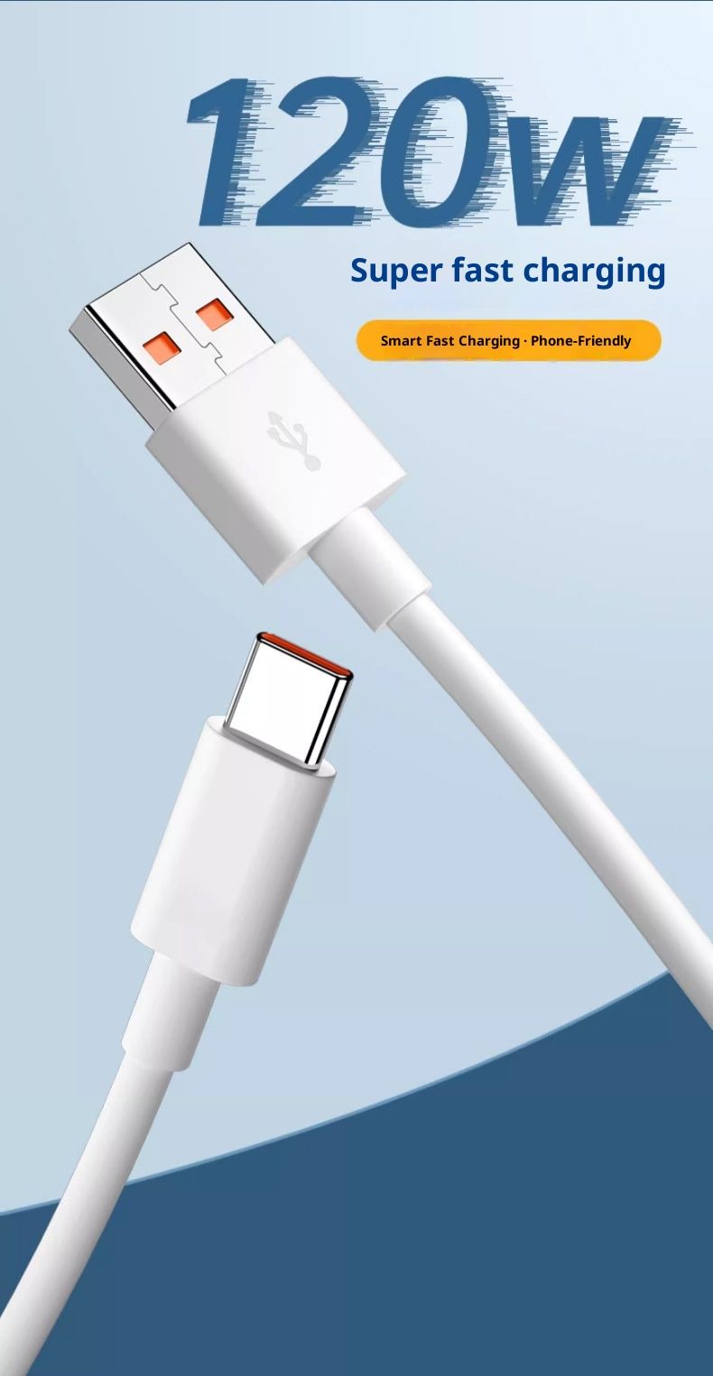 Digitex 120W Flash Type-C Datenkabel, kompatibel mit Xiaomi Redmi Smartphones, Gold Label MAX, orange Schnittstelle_voghion.com