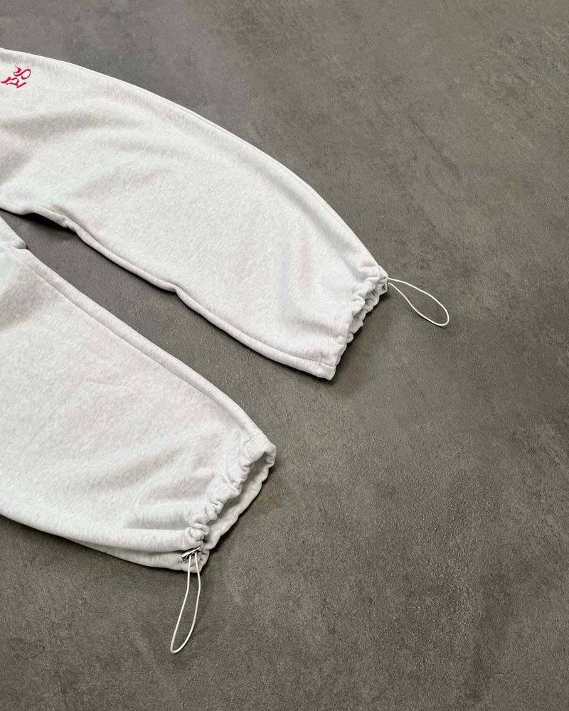Minimalist Split-Seam Pants – Adjustable Drawstring Waist, Streetwear Straight Leg (Polyester, Unisex, Casual)_voghion.com