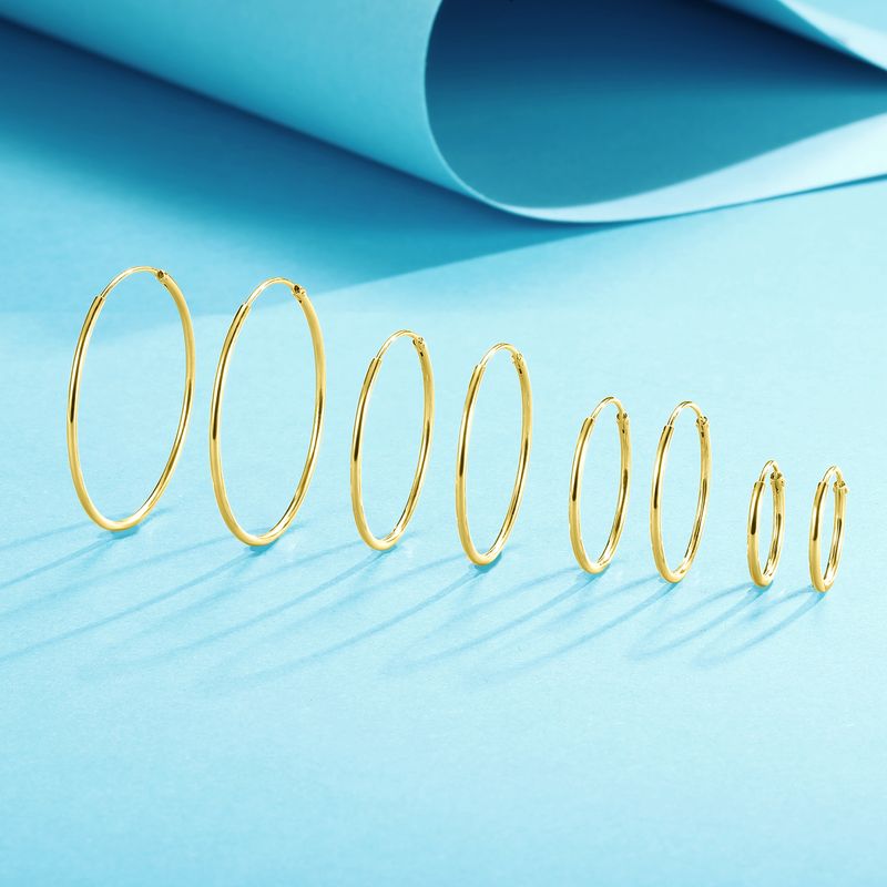 Orecchini da donna in argento sterling 925, grandi e piccoli, con cerchi, set squisito, moda popolare_voghion.com