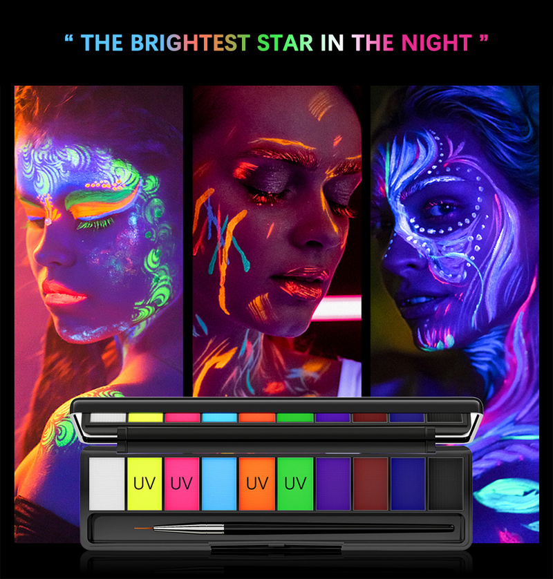 carina Ibcccndc10 human body painting pigment water-soluble Halloween children's DIY fluorescent face color_voghion.com