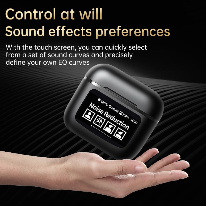 Neu 2024 YW09 mit lcd-bildschirm, intelligente drahtlose Bluetooth kopfhörer für aufruf, ANC noise reduktion,_voghion.com