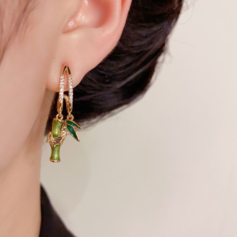 S Silver Needle Nuovo Stile Cinese Elegante Design di Moda Zircone Nodo di Bambù Unico Leggero Lusso Versatile Alta qualità_voghion.com