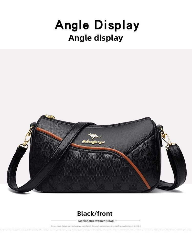 Borsa a tracolla elegante e alla moda per la mamma, semplice e nuova, da donna di mezza età, primavera 2025_voghion.com