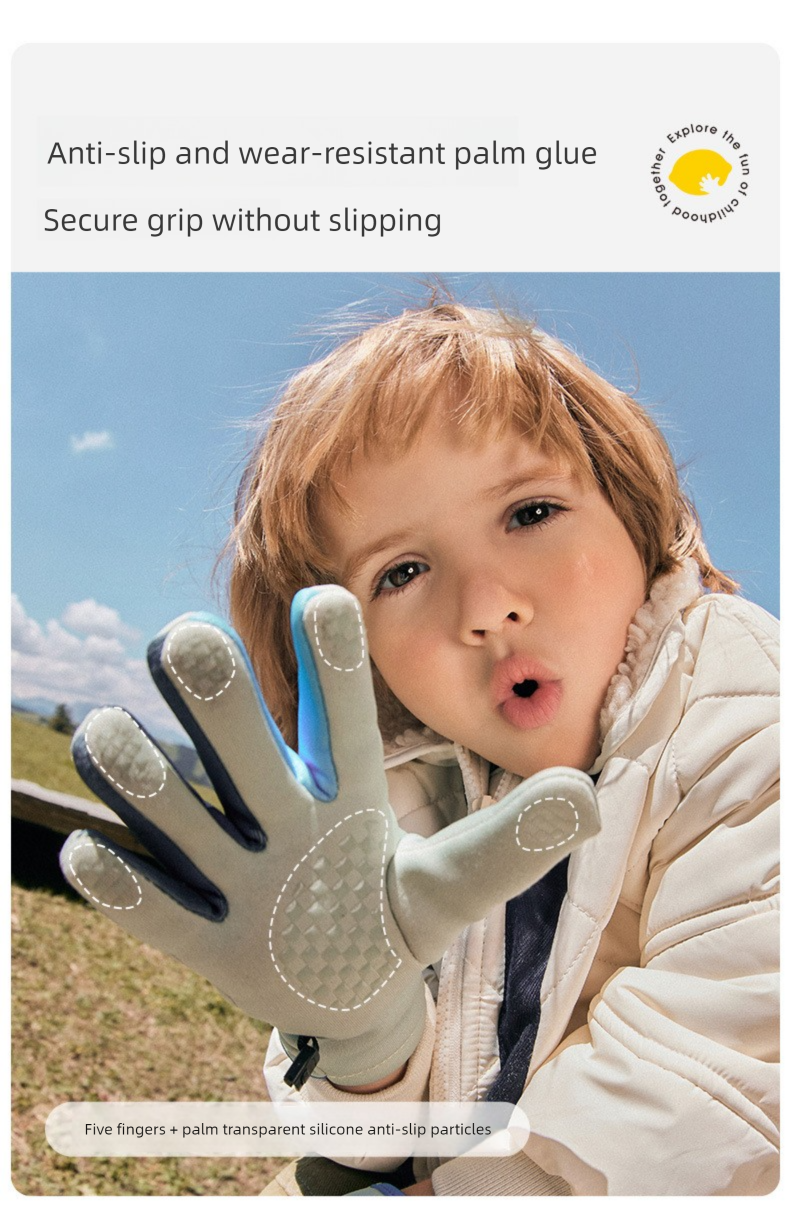 Lemon Baby Kinder-Skihandschuhe für Jungen und Mädchen, wasserdicht, warm, Fleece, für Herbst und Winter, zum Reiten, Fingerhandschuhe für Outdoor-Aktivitäten._voghion.com