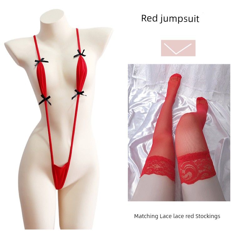 Japanesche Stil Sukumizu Eendeel Bikini Dräi-Punkt-Enk Badekostüm Bett Witzeg Sexy Intimkostüm Ausgesat SM_voghion.com