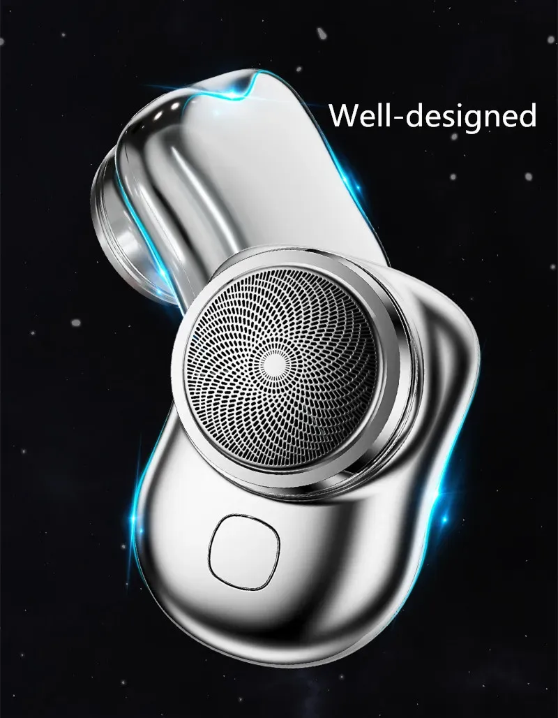 Mini Portable Shaver Rechargeable Travel Beard Trimmer Razor Hair Removal Electric Shavers For Men L230823_voghion.com