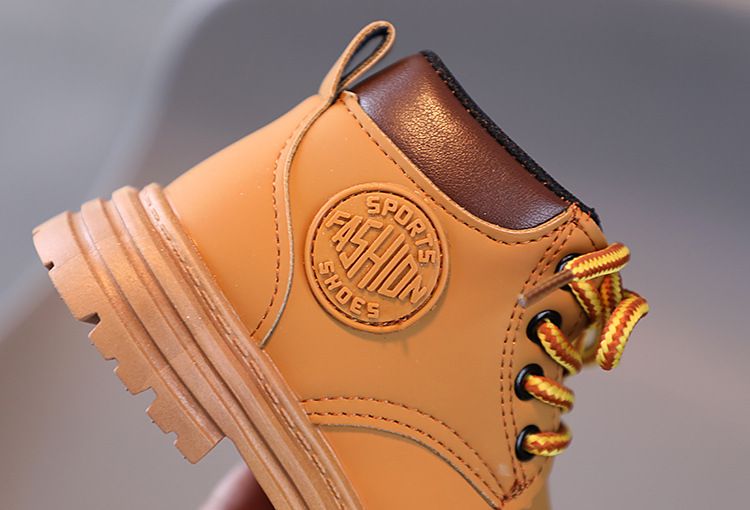 Çocuk Ayakkabıları Kızlar için klasik pembe büyük sarı botlar_voghion.com