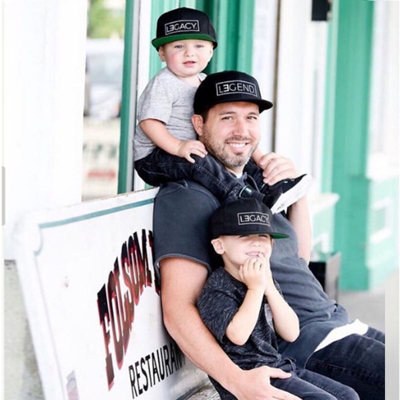 New LENGEND LEGACY letter Snapback Father Son Dad Gift hat Adjustable hip hop golf dad baby child cotton baseball cap_voghion.com