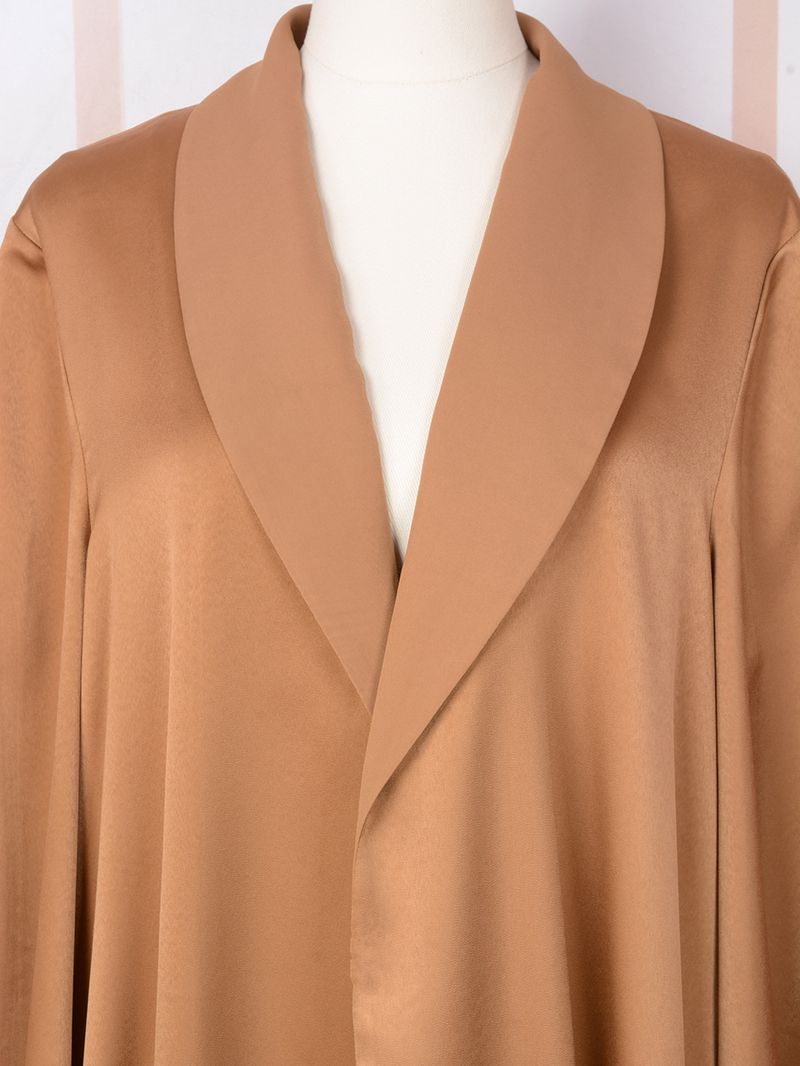Damkläder Stor Gunga Enfärgad Cardigan Robe Klänning Hon_voghion.com