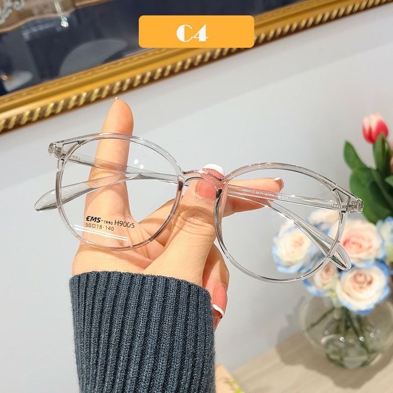 Nuovo Anti Blue Light Flat Lens coreano versione semplice viso moda rotonda piccola montatura per occhiali senza prescrizione_voghion.com