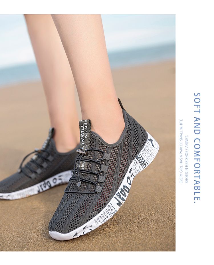 Breathable Hole Thin Summer Couple Cut Out Water Stepping Mesh Surface Shoes_voghion.com