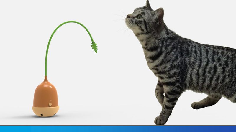 Automatic Self-Entertainment Smart Electric Teasing Wand Cat Toy Boredom Reliever Pet Use_voghion.com