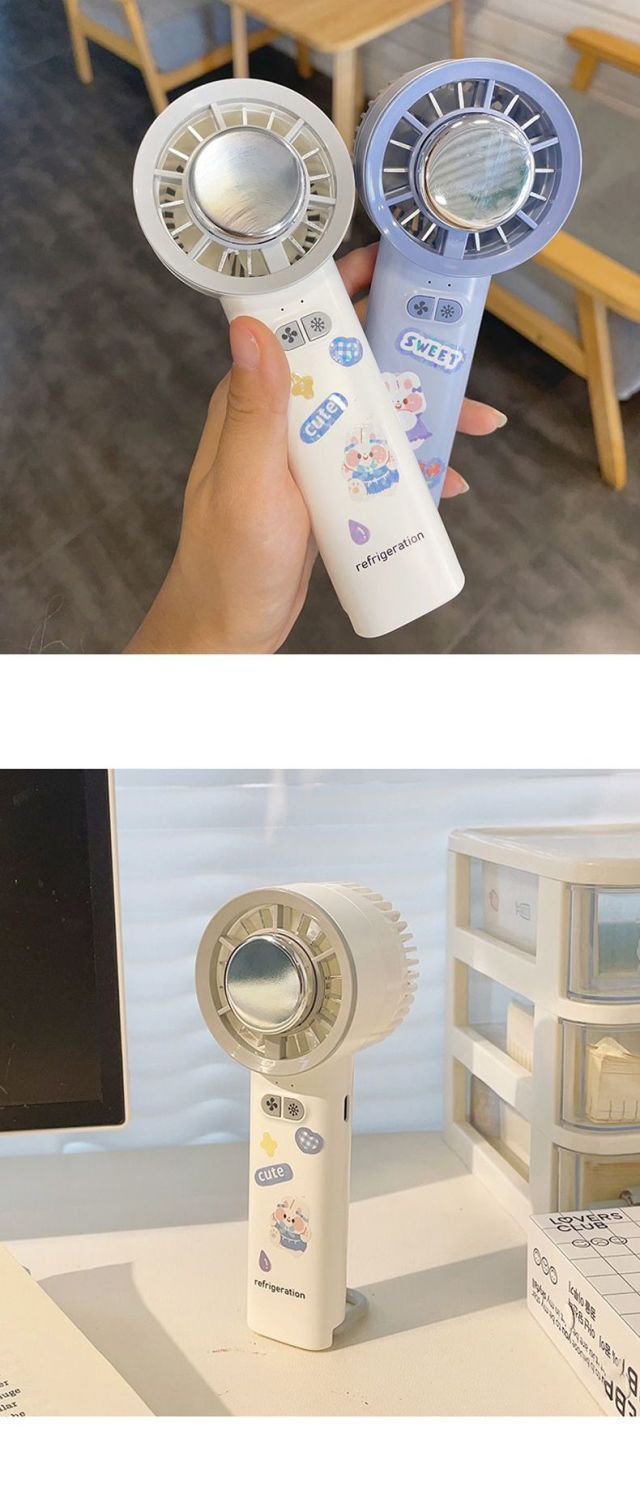 USB Cooling Small Fan Charging Handheld Mini Portable Small Semiconductor New Ice Fan_voghion.com