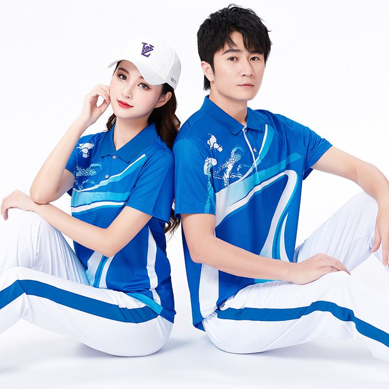 Summer Jiamusi Square Dance Fitness Exercise Clothing Set For Women Men, Middle-aged And Elderly Plus Size Group Uniform_voghion.com