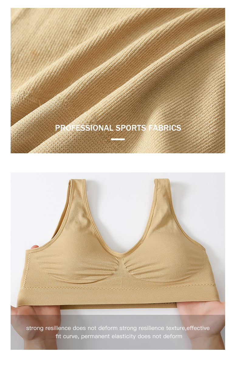 Damen Sport BH ohne Bügel Push Up Weste Style Schöner Rücken Unterwäsche Große Größe mit Einsätzen Running Fitness Yoga BH_voghion.com