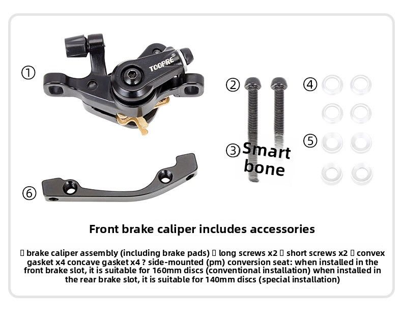 Mountainbike-Scheibenbremsen-Zubehör, Umbausatz für E-Bikes, Universal-Fahrradbremssattel für Vorder- und Hinterrad_voghion.com