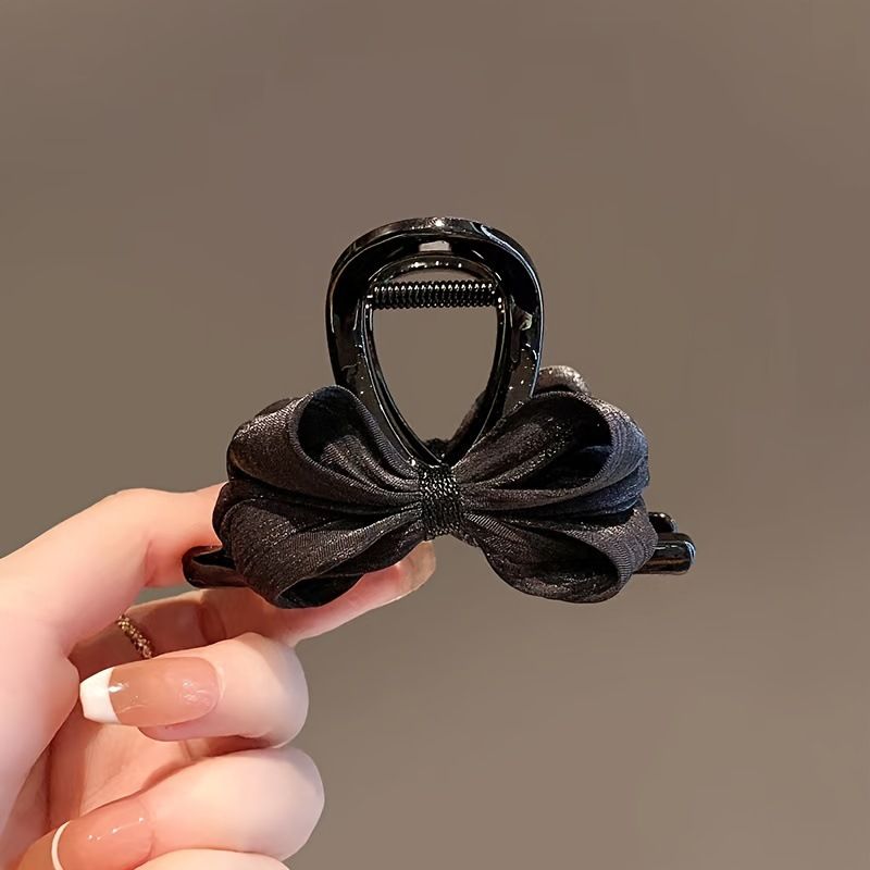 Fermaglio per capelli a forma di squalo con fiocco da donna, artiglio per la parte posteriore della testa, fermaglio piccolo trasparente, accessori per capelli_voghion.com