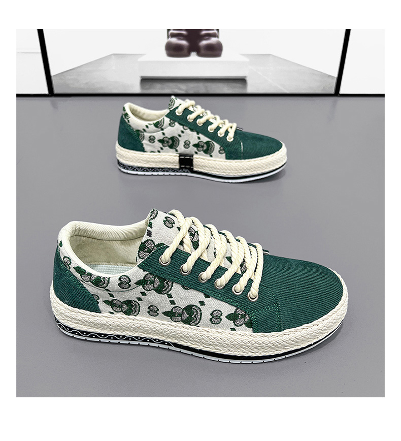 Modische Cordschuhe für Herren zum Hineinschlüpfen, flache Freizeitschuhe, gewebte Schuhe_voghion.com