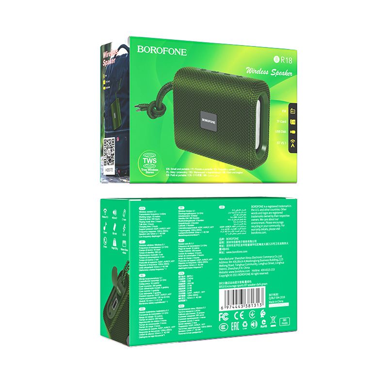 Muziekfestival BR18 Bluetooth draadloze buitensport draagbare Plaza mini-luidspreker_voghion.com