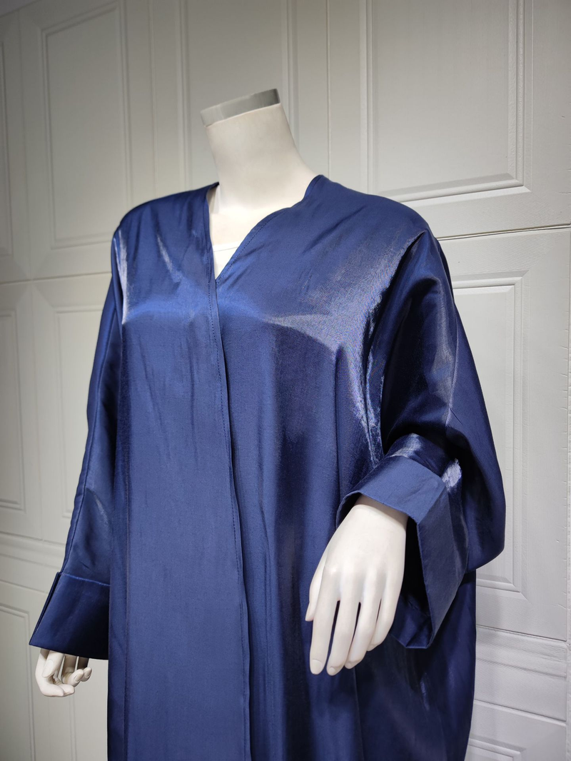 Damkläder Mellanöstern blygsamt muslimskt mode ljust sidensatin fladdermus-ärmrock plus size damkläder abaya_voghion.com
