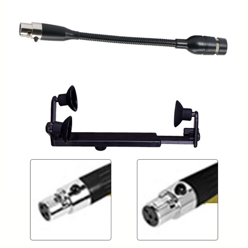 Mikrofon-Set, 3-poliger 4-poliger XLR-Anschluss, Mikrofon-Clip-Halterung für das Spielen der Akustikgitarre_voghion.com