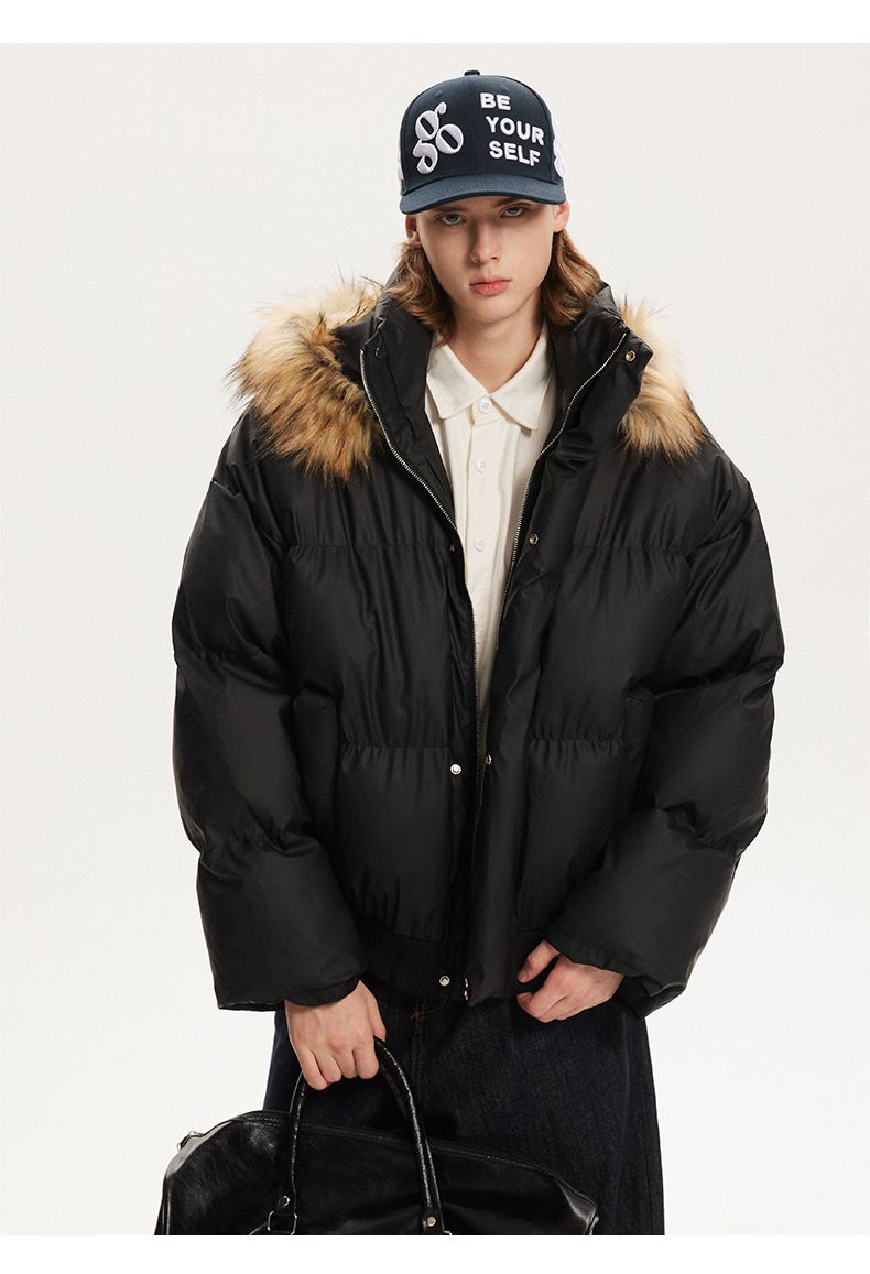 Parka unisex con capucha desmontable de piel sintética: abrigo de invierno resistente (M-XXL)_voghion.com