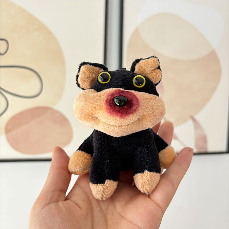 Adorabile cane piccolo peluche con morbida pelliccia corta ideale per regali portachiavi e_voghion.com