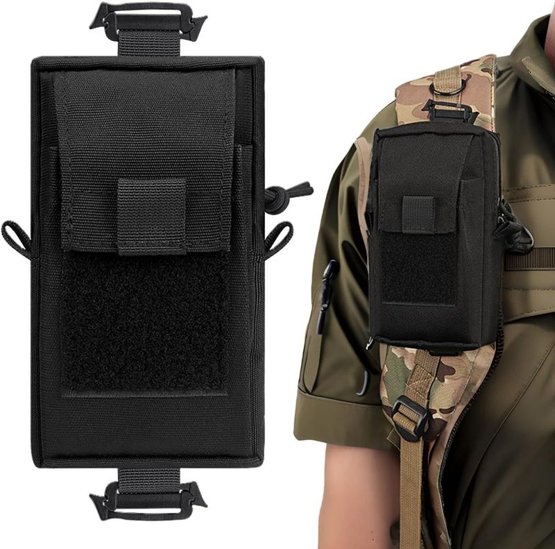 Multifunctional Portable Military Fan Molle First Aid Kit Tactical Camping Mountaineering Mobile Phone Bag_voghion.com