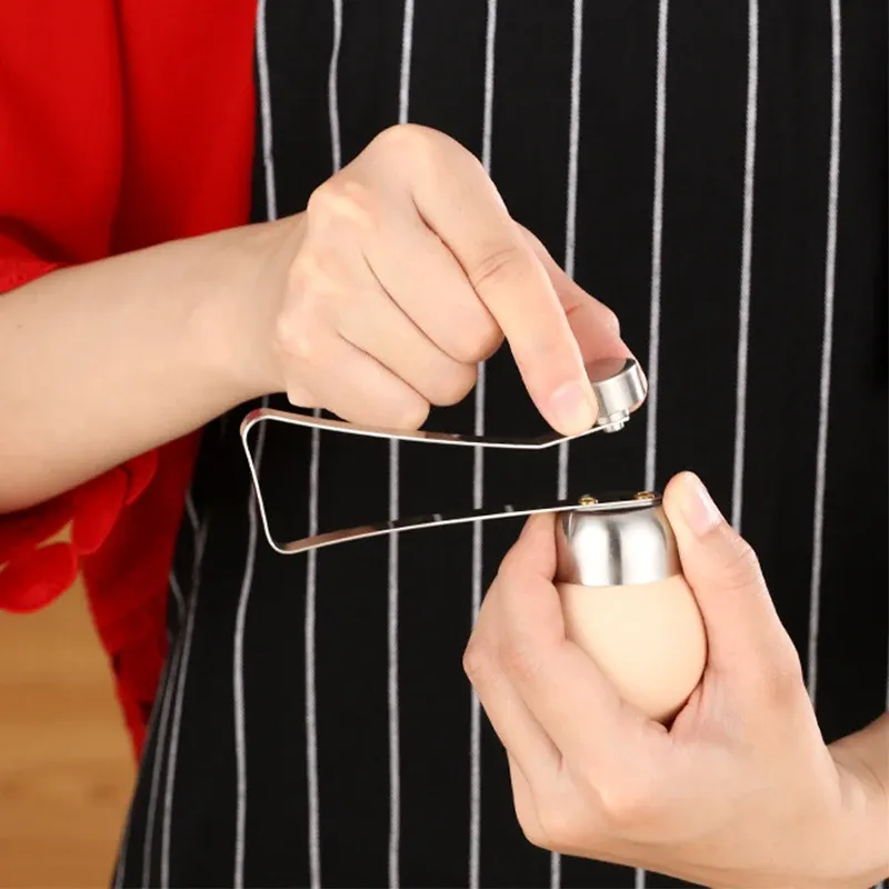 Stainless Steel Egg Topper Cutter Metal Egg Scissors Boiled Raw Opener Creative Kitchen Tool Gadgets Accessories Cool Gadgets_voghion.com