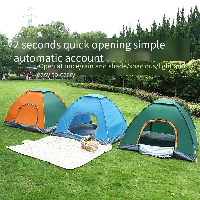 Tenda doppia da campeggio per 3-4 persone, con apertura rapida automatica, tenda pieghevole portatile per esterni_voghion.com