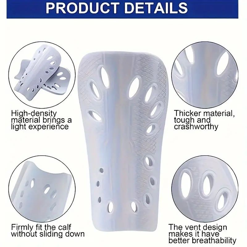 Espinilleras de fútbol con calcetines y inserto de EVA de doble capa para entrenamiento deportivo infantil. Protección de pantorrillas._voghion.com