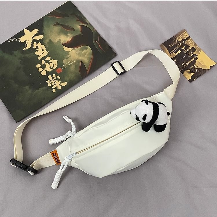 COW INS Japanese Chest Unisex Simple Casual Solid Color Small Backpack Single Shoulder Harajuku Style Crossbody Bag_voghion.com