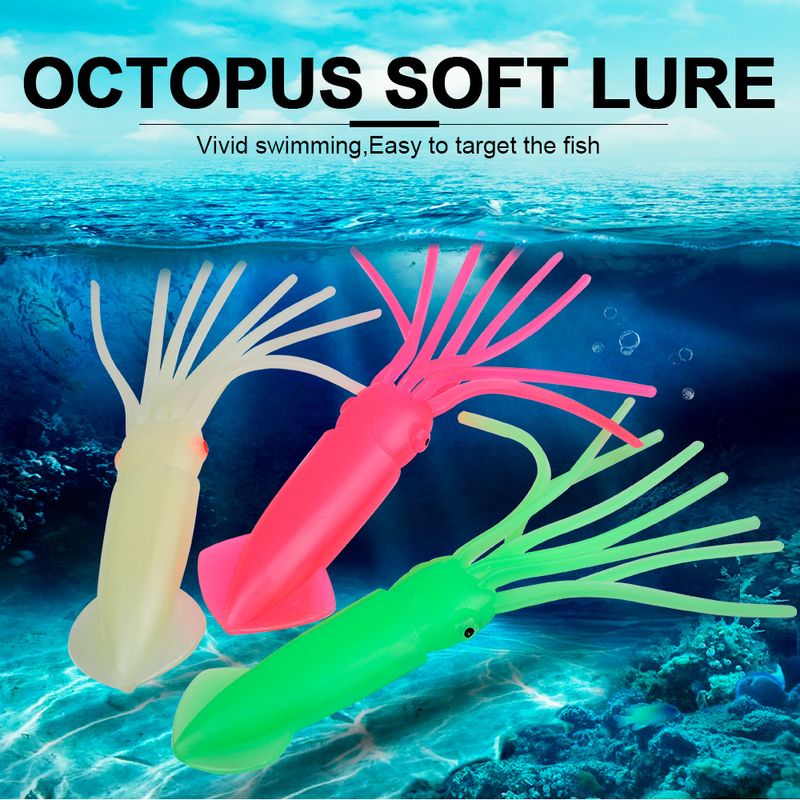 Deep Octopus Lure Boat Trolling Silicone Squid Skirt Luminous Sea Fishing Bait_voghion.com