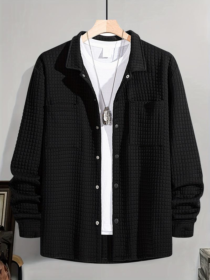 Giacca antivento leggera da uomo – Elegante blazer casual per l'autunno (EU S-XXL, nero e grigio)_voghion.com