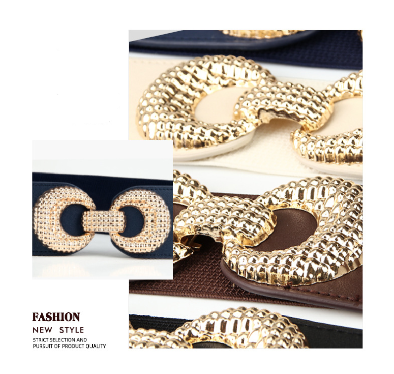 Nuovo vestito da capospalla con un'elegante fascia in vita, versatile cintura da donna elasticizzata_voghion.com