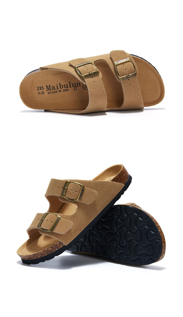 Chinelos rasos SHLIANG para homens, chinelos de cortiça antiderrapantes para áreas internas, chinelos masculinos para praia e áreas externas, sandálias Y0569_voghion.com