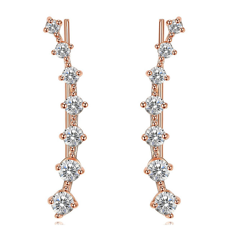 Cao Shi 2023 New Trendy Super Sparkling Cuff Korean Style Elegant Internet Celebrity Simple Ear Hook Exquisite Zircon_voghion.com
