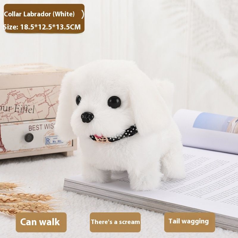 Kinderspielzeug Plüsch Electric Can Walk, Kleiner Stallaufbau, Elektronische Haustiersimulationsmaschine Hund_voghion.com