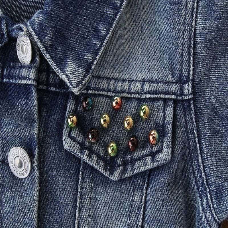 Giacca in denim per bambine - Cappotto alla moda a maniche corte per bambini e bambine (80-120 cm) - Miscela di cotone di prima qualità - Moda primavera/autunno_voghion.com