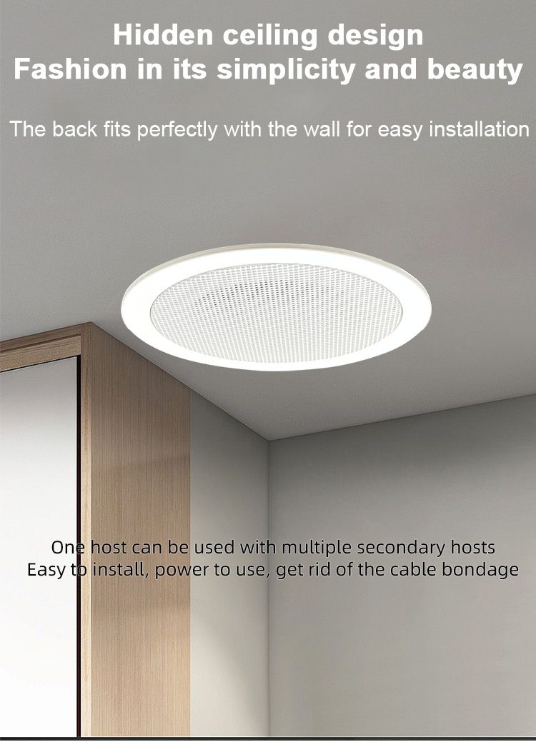 2 Inch Mini Home Audio Bluetooth Ceiling Speaker Stereo Sound Indoor Speakers High Quality Sound Background Music System_voghion.com