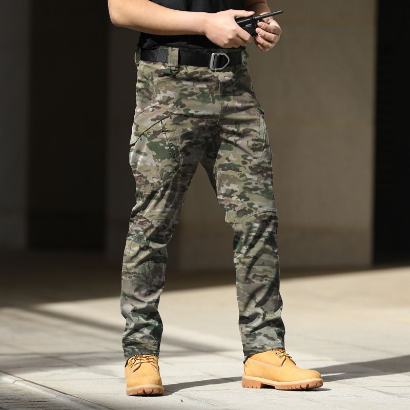 Pantaloni tattici militari da uomo, pantaloni cargo da combattimento, multitasche, impermeabili, resistenti all'usura, tuta da allenamento casual_voghion.com