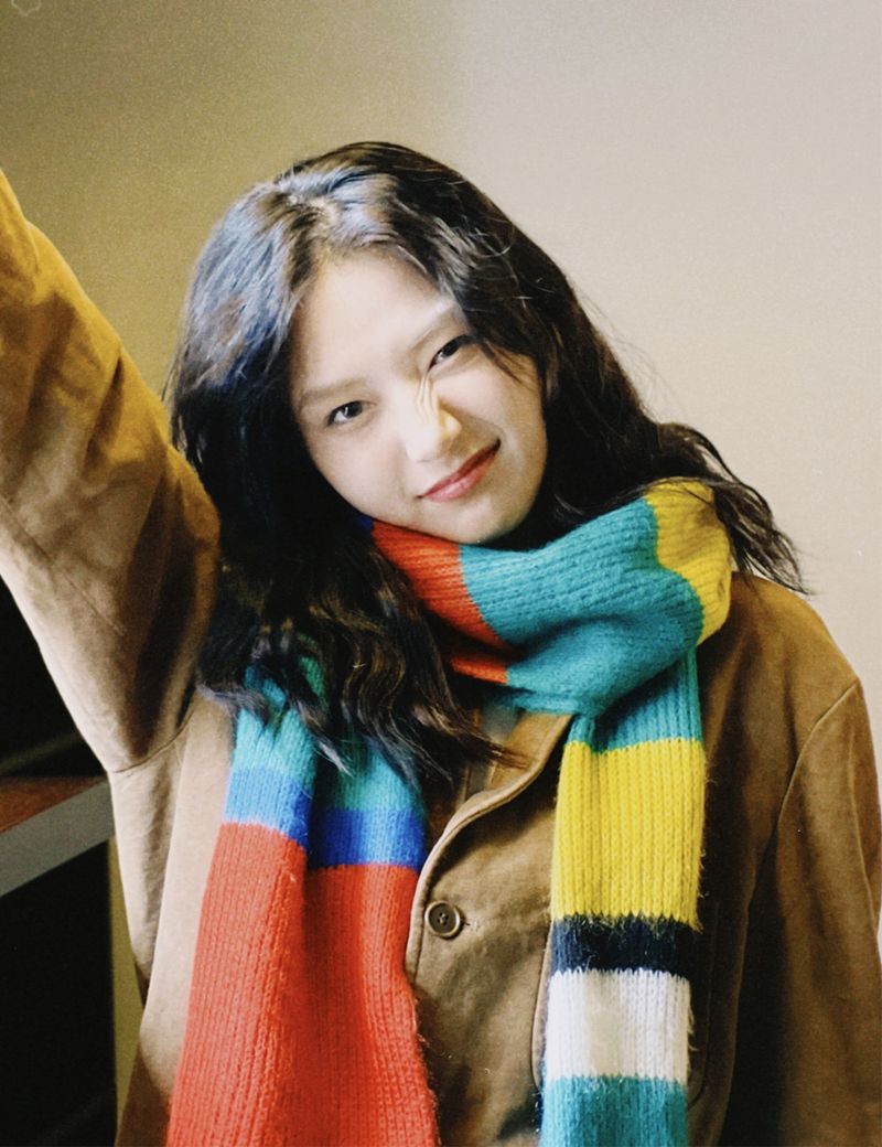 Autumn and Winter New Rainbow-colored Knitted Scarf Fashion Warm Scarf Versatile Scarf Dual-purpose_voghion.com