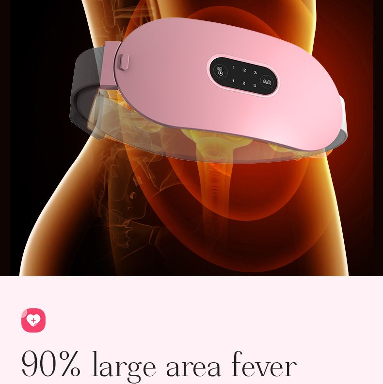 Cinto de aquecimento premium para mulheres - Massagem quente de 6 níveis, tecido de veludo macio, portátil e recarregável, presente perfeito para o conforto menstrual_voghion.com