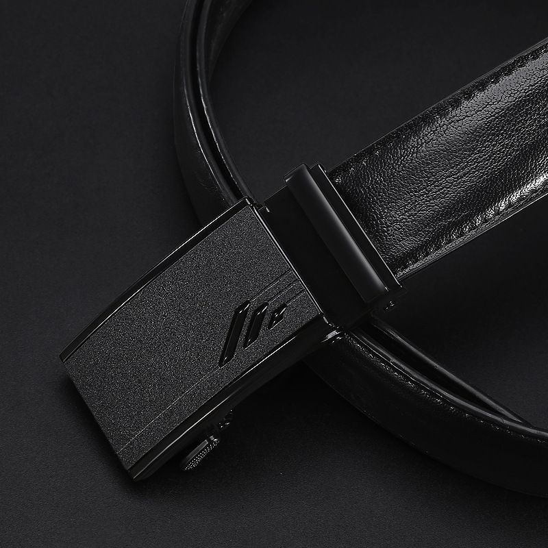 Belt high-end automatic iron buckle head decoration cowhide men's casual belt_voghion.com