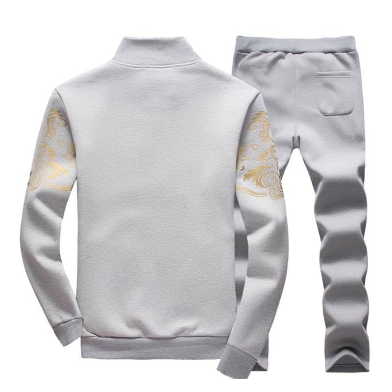 Felpa da uomo slim fit in stile coreano, primavera e autunno 2025, set casual sportivo_voghion.com