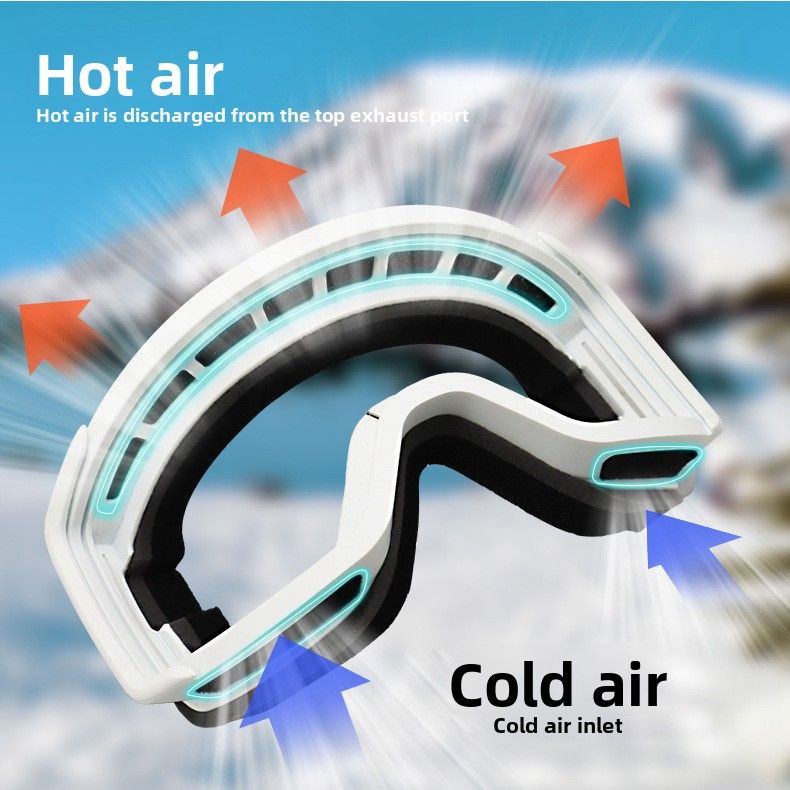 Double-layer Anti-fog Large Field Of View Aspheric Indoor Goggles HD Enhanced Clarity Outdoor Mountaineering Ski Glasses_voghion.com