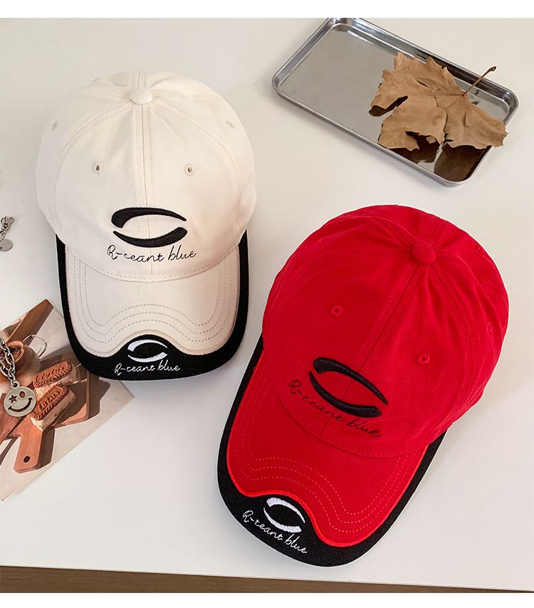 Color-Block Retro Baseball Cap Street Lovers Versatile Sunscreen Hat_voghion.com