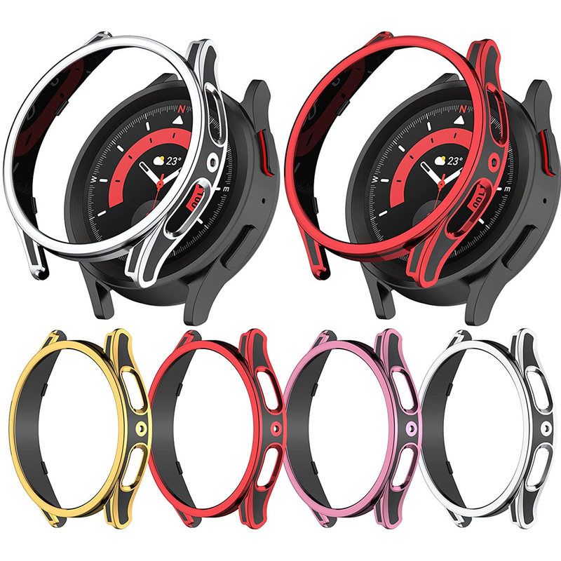 Veske til Samsung Galaxy Watch 5 40 mm 44 mm PC-støtfanger skjermbeskytter Galaxy Watch 5 Pro 45 mm All-Around Shell for Galaxy Watch_voghion.com